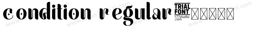 condition regular字体转换